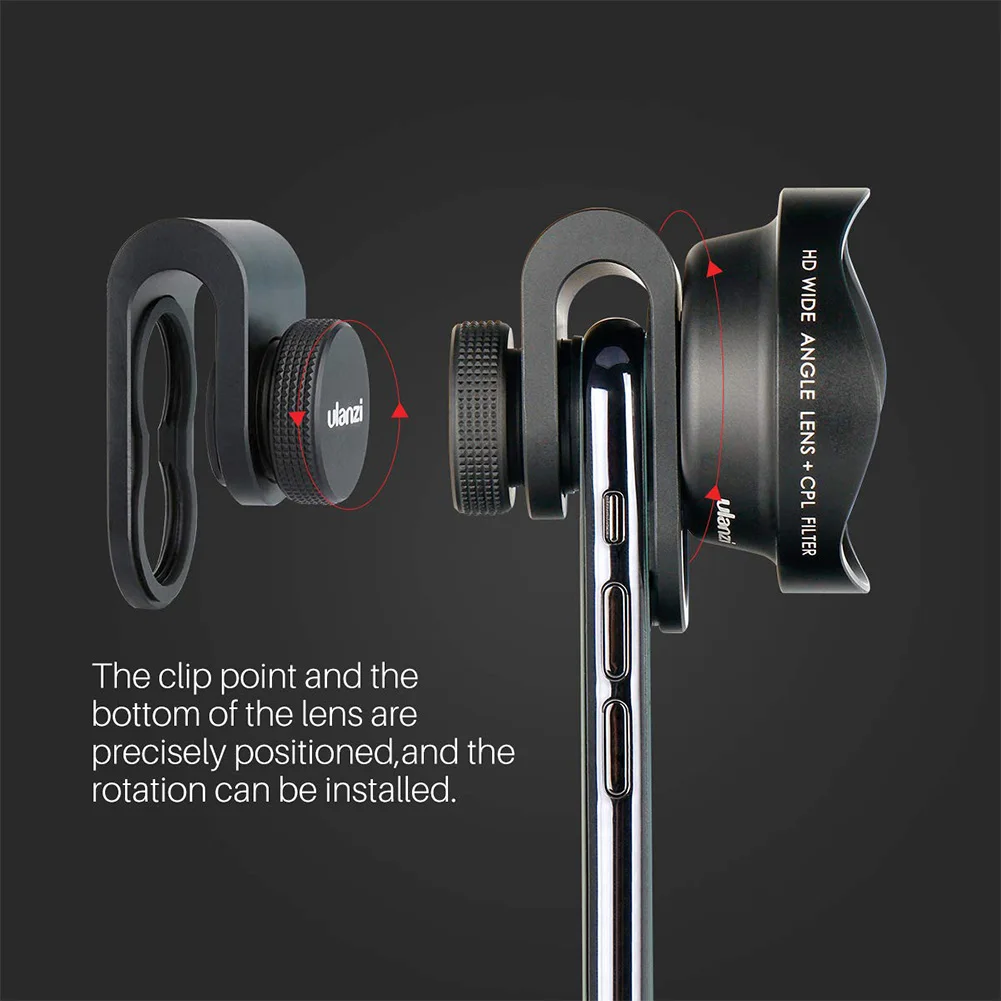 

16mm Clip On Expand Camera Phone Lens With CPL Filter External Universal Photography Professional Portable Super Wide Angle Mini