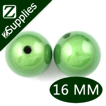 

230 pcs/lot Hot Christmas Round Miracle Beads 16 mm Acrylic Miracle Beads Green Colour Loose Chunky Miracle Beads