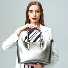 Подходящие размеры 32 см* 25 см* 15 см женские сумки на плечо из натуральной кожи/цвет черный, коричневый, красный, серебристый