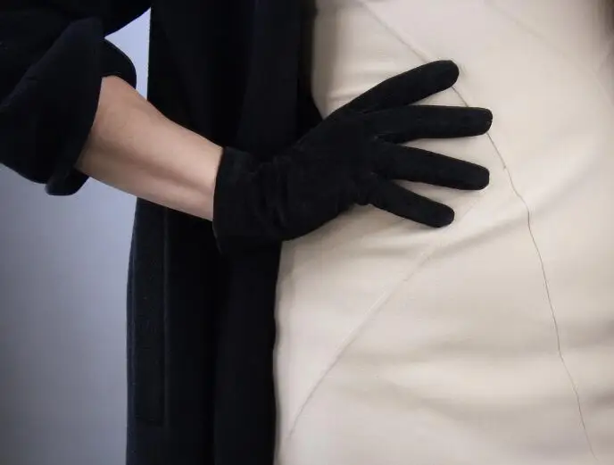 Женские перчатки из натуральной овчины кожаная черная перчатка для вождения женские перчатки из натуральной замши R621