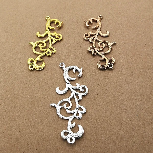 

20pcs 28*57mm Metal Alloy Cloud Pattern Pendant Connectors Gold Silver KC Gold Tone Charm DIY Jewelry Findings