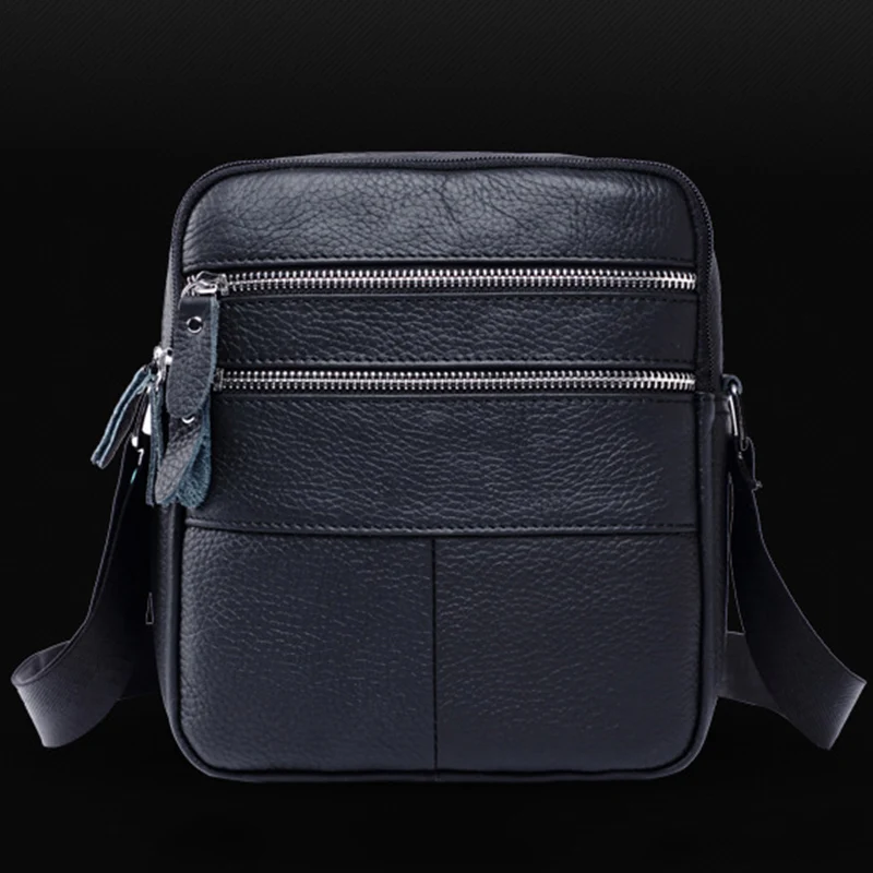 

2017 Men Genuine Leather Crossbody Shoulder Bag Male Black Travel Shoulder Bags Male Real Leather Flap Bags Bolsa Masculina