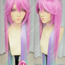 Аниме No Game No Life Jibril косплей парик Длинные радужные градиентные термостойкие синтетические волосы парики+ парик колпачок
