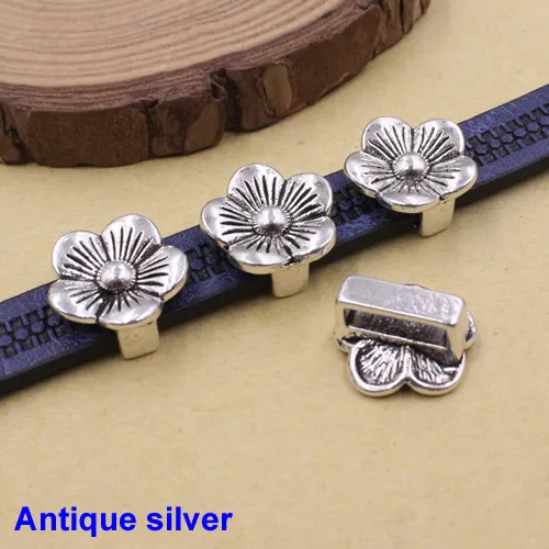 10 Flower Slider Beads, Silver Jewelry Making, Diy Jewelry, Leather Bracelet  Making Supplies, Wholesale Jewellery Zm103 As - Yahoo Shopping
