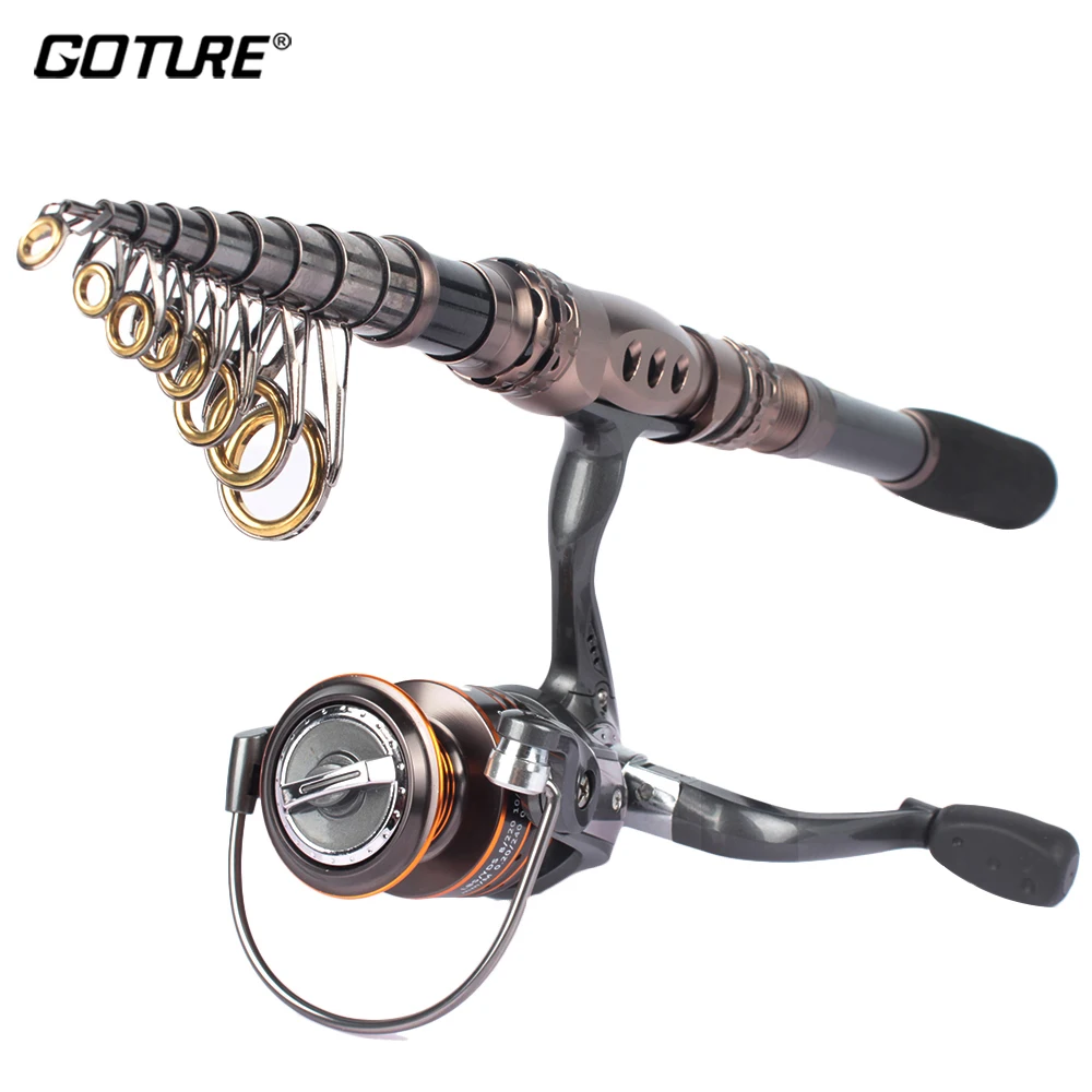 Buy Spinning Reel Rod Combos Carbon Telescopic Fishing