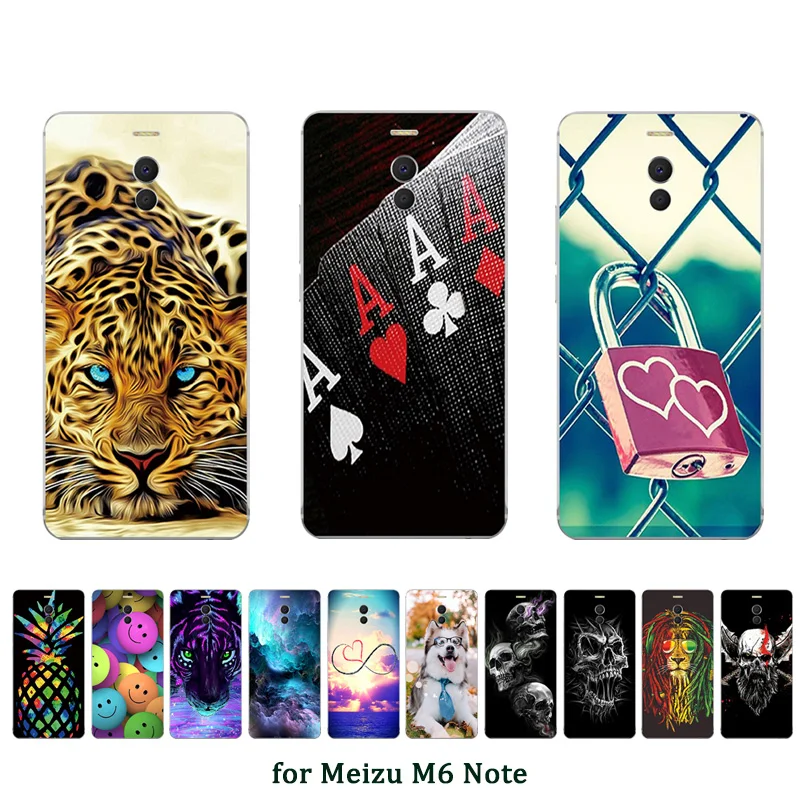 

for Shell Meizu M6 Note Phone Cases Slim Soft TPU for Bag Meizu Blue Charm Note 6 Clear Silicone Back Cover Full Protection Capa