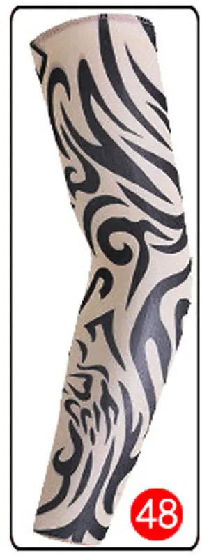 Модная Татуировка теплый рукав унисекс защита наружная Временная подделка рукав с татуировками анти-солнце высокоэластичная