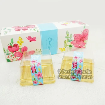 

White and green Candy Cake Biscuits Box Gift Bags for Kids Party Baby Shower Party Decoration Party Favor Supplies 100pcs/lot