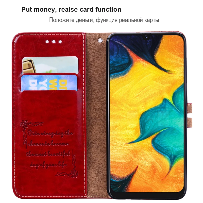 Кожаный флип чехол для Samsung Galaxy S10 S10e S9 S8 Plus A10S A20S A20E A70 A50 A40 A30 A20 A10 A9 A8 A7 A6 J8 J6 J4
