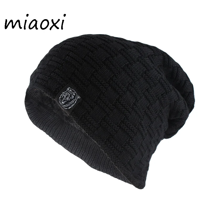 

miaoxi New Style Men Fashion Hat For Women Wool Knitted Beanies Skullies Adult Unisex Casual Animal Pattern Winter Warm Hats