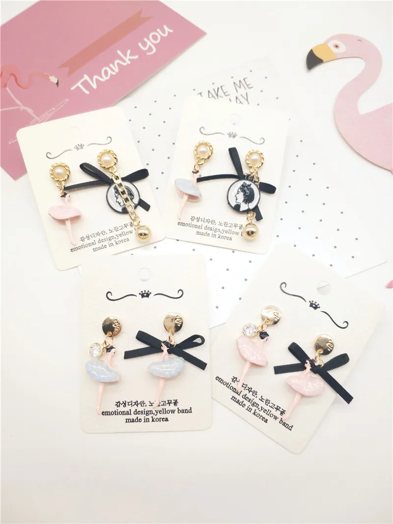 

Korea Handmade Cute Resin Ballet Girl Bowknot Women Drop Earring Dangle Earrings Fashion Jewelry Accessories-JQD5