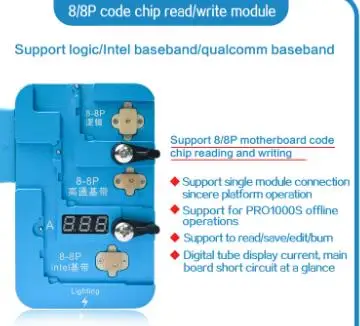 Для iphone 4S 6S 6SP 7plus 8p iphone X logic/baseband chip rediting burning программатор инструмент с JC PRO 1000S IC icloud ремонт - Цвет: 8 8 Plus chip