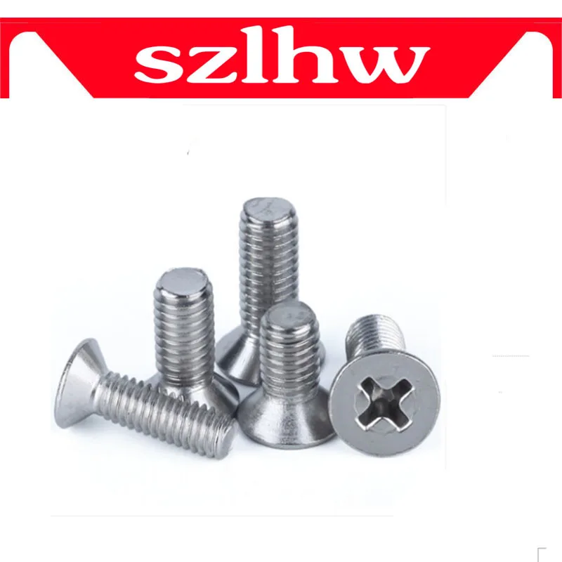 

High quality 100pcs/lot M1 M1.2 M1.4 M1.6 M1.7 M2 DIN965 Stainless steel countersunk flat head philips micro machine screw