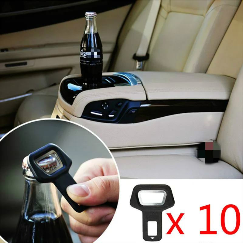 10Pcs Car Bottle Opener Clip Beer Buckle Metal Bottle Opener Vehicle