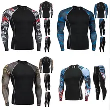 Высокое качество нового термобелье мужские комплекты нижнего белья сжатия флис пот быстро высыхающая термо белье мужская одежда