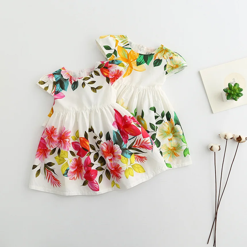 

Spring Summer 2017 Girls Azalea Printing Dress with Belt