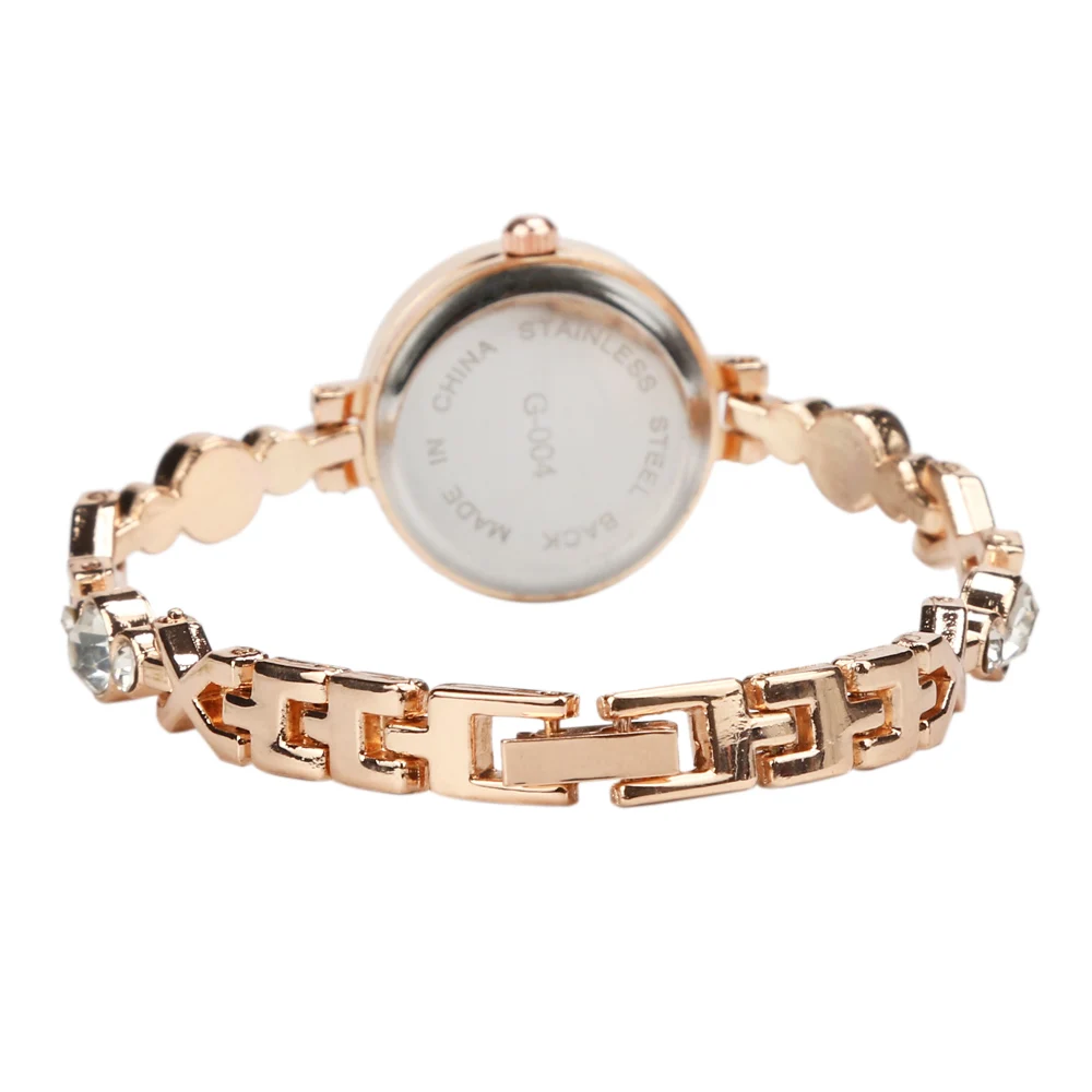 Роскошные часы с белым и черным браслетом из розового золота для женщин, Дамская мода, стразы, кварцевые наручные часы, Relojes Mujer, G-004