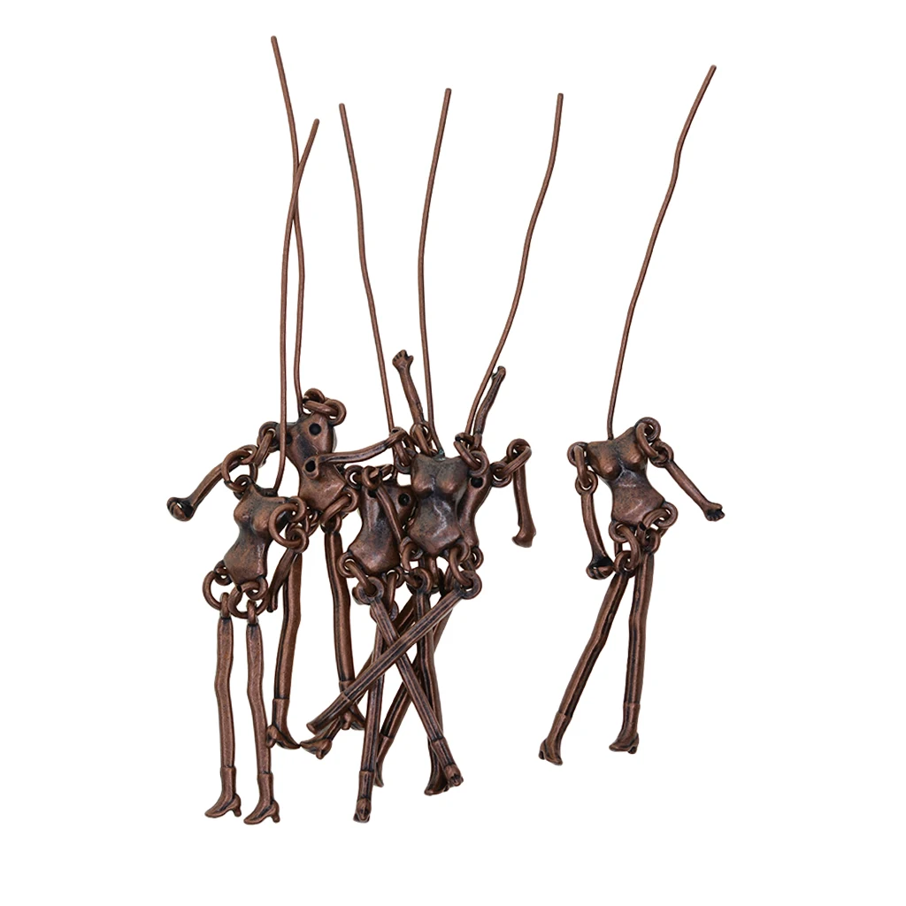 

6 Pieces Novelty Skeleton Body DIY Dolls Pendants Jewelry Making for Personality Earrings Necklaces