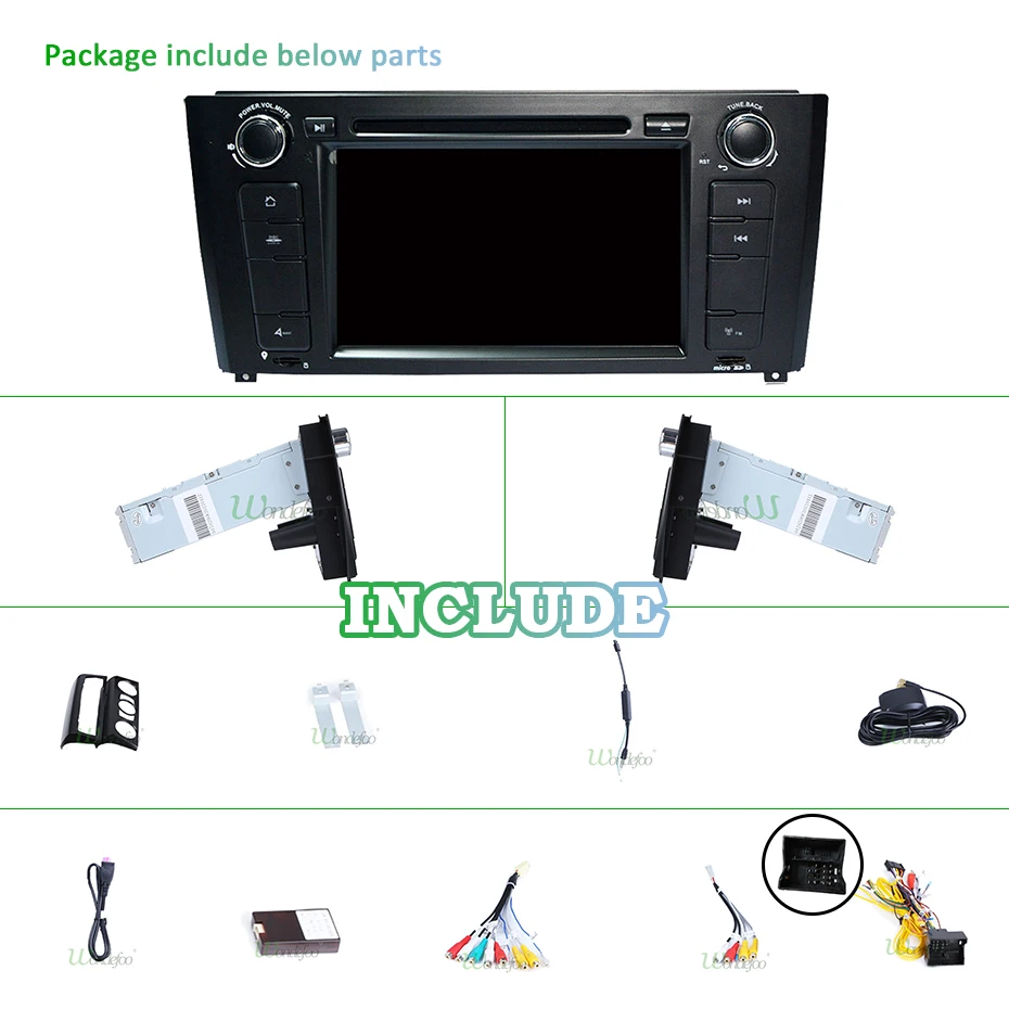 Sale DSP Android 9.0 4G 64G 2 DIN CAR DVD PLAYER For BMW 1 SERIES E81 E82 E83 E88 GPS Navigation Stereo Radio Multimedia IPS SCREEN 32