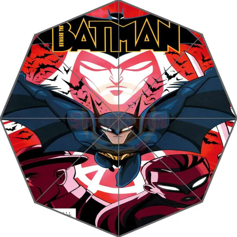На заказ Бэтмен лучший хороший крутой дизайн Портативный Модный стильный полезный складной зонтик хорошая идея подарка! U9876540 - Цвет: Многоцветный