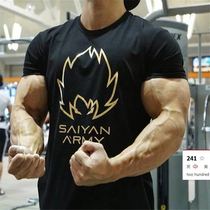 2019 الصيف عارضة الازياء الجديدة t قميص اللياقة البدنية كمال الاجسام الذكور قصيرة الأكمام يتأهل تي شيرتات قطن المحملة قمم الملابس