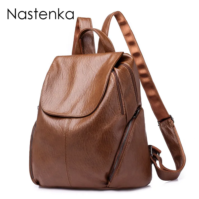 

Nastenka 2018 Women Backpack Vintage School Bags For Teenager Girls Backpacks For Teenage Girl Women Leather Backpacks Sac A Dos