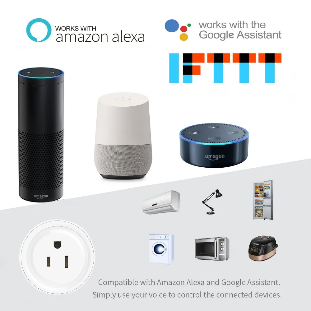 США Разъем питания мини Wifi умная розетка пульт дистанционного управления работает с Amazon Alexa Google Home для умной жизни не требуется концентратор