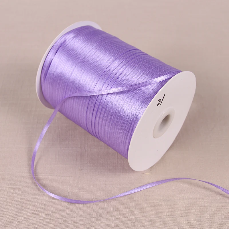 3 мм атласные ленты 22 м/лот DIY ручной работы товары для украшения свадьбы, дня рождения Подарочная упаковка белые ленты - Цвет: Светло-фиолетовый