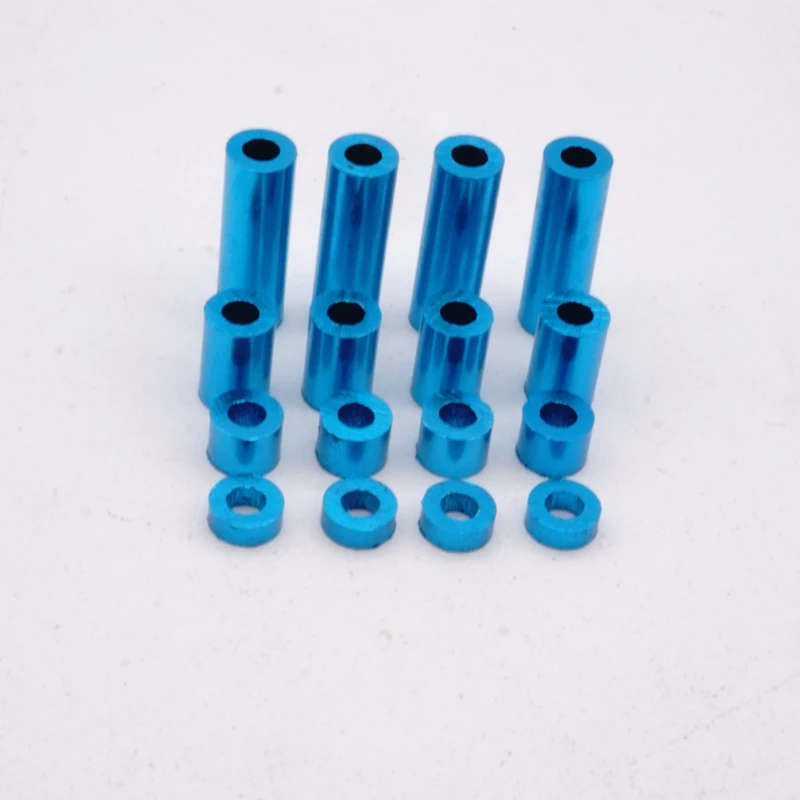 MINI 4WD self-made tamiya parts ALUMINUM SPACER SET 1.5mm/3mm/6mm/12mm each 4 pcs blue red silver black  7 colors MJ MODEL 4