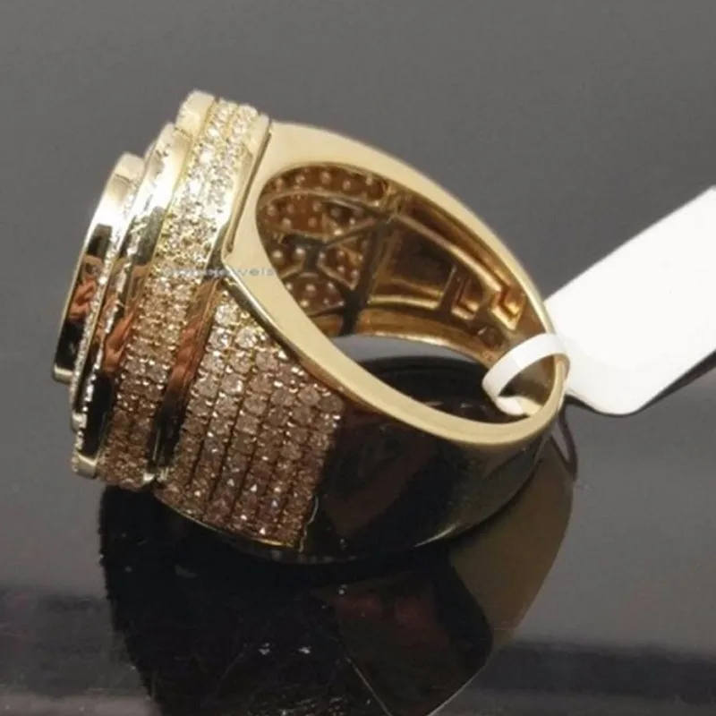 Роскошное обручальное кольцо с кристаллами Mostyle золотого цвета для женщин, большое массивное кольцо из нержавеющей стали, ювелирные изделия, Bague Femme