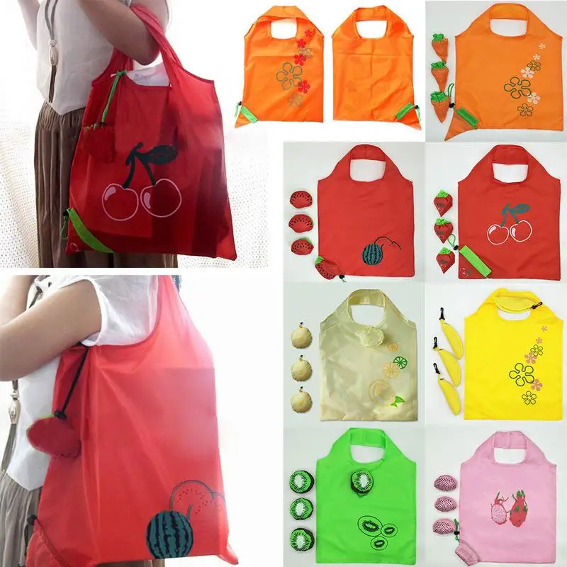 Инновационный овощи фрукты сумки зеленого цвета Портативный складная корзина для покупок и прикольной сумочкой для хранения многоразовая сумка для продуктов эко-органайзер для сумки