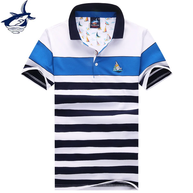 

Tace & Shark Brand Men Summer Polo Cotton Short Sleeve Polos Men 75