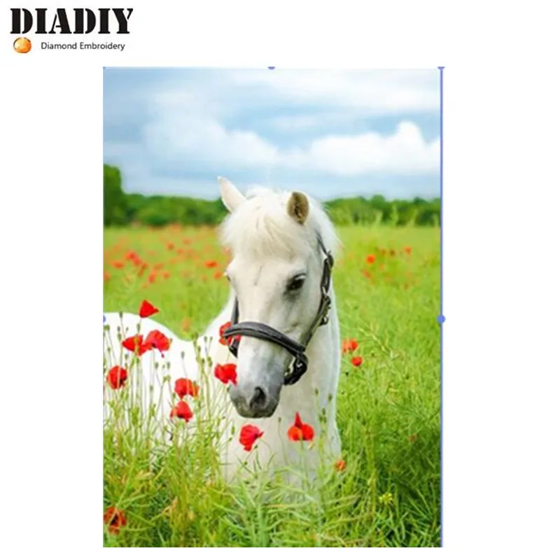 

Full SquareRound Drill 5D DIY Diamond Painting "horse" 5D Embroidery Cross Stitch Mosaic Home Decor