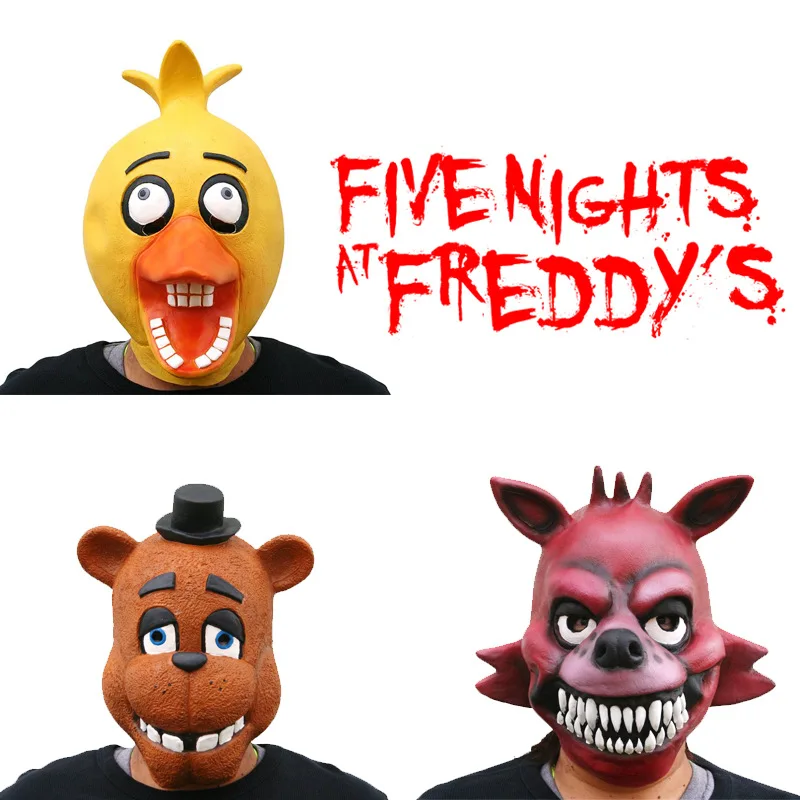 Five Night's At маска "Фредди" FNAF foxy chica Freddy Fazbear медведь маска подарок для детей Хэллоуин вечерние украшения поставки Five Nig