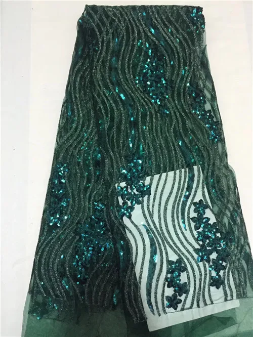 

Newest arrival Beautiful sequins fabric Fashionable bright beautiful African lace fabric for women dress