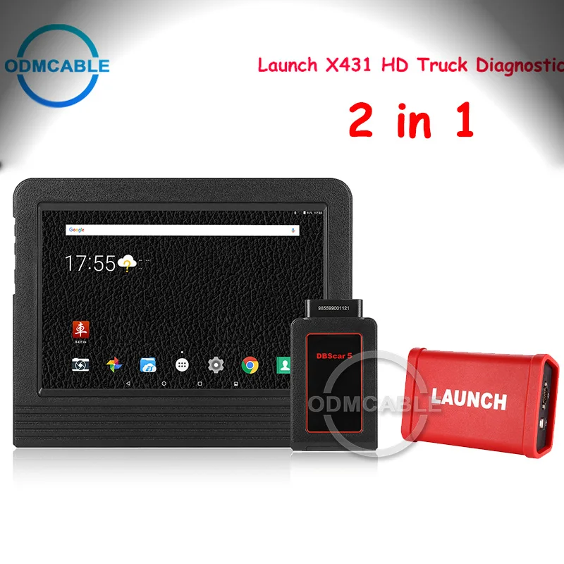 2 в 1 Launch x431 12 В с диагностическим сканером 24 10 дюйма V + модель автомобиля X431 HD для