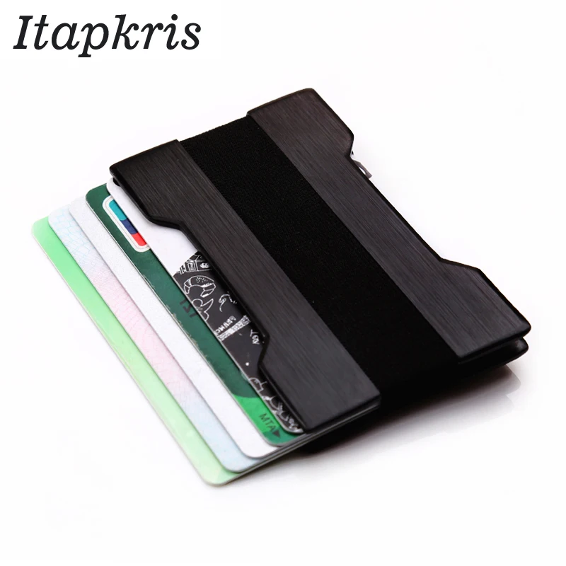 

Men Credit Card Holder Fashion Metal Slim Wallet Travel Bus Card Cover Protecting Blocking Rfid Wallet Porte Badge