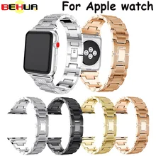 Ремешок со стразами для часов Apple Watch браслеты из нержавеющей стали для iWatch серии 1 2 3 4 38 мм 42 мм 44 м ремень