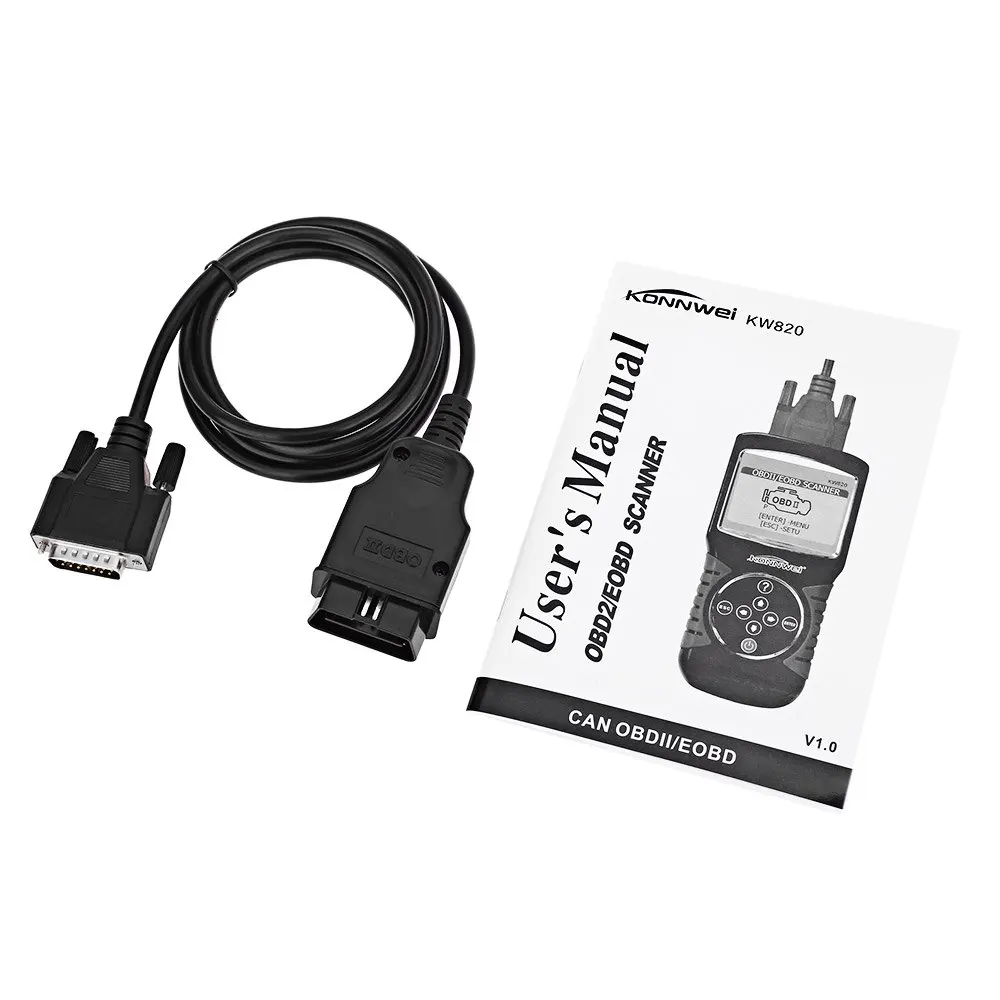 Хит! Автомобильный сканер KONNWEI KW820 EOBD OBD2 OBDII диагностический инструмент