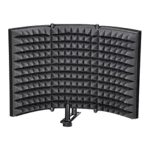 Folding Studio Microphone Isolation Shield Recording Sound Absorber Foam Panel