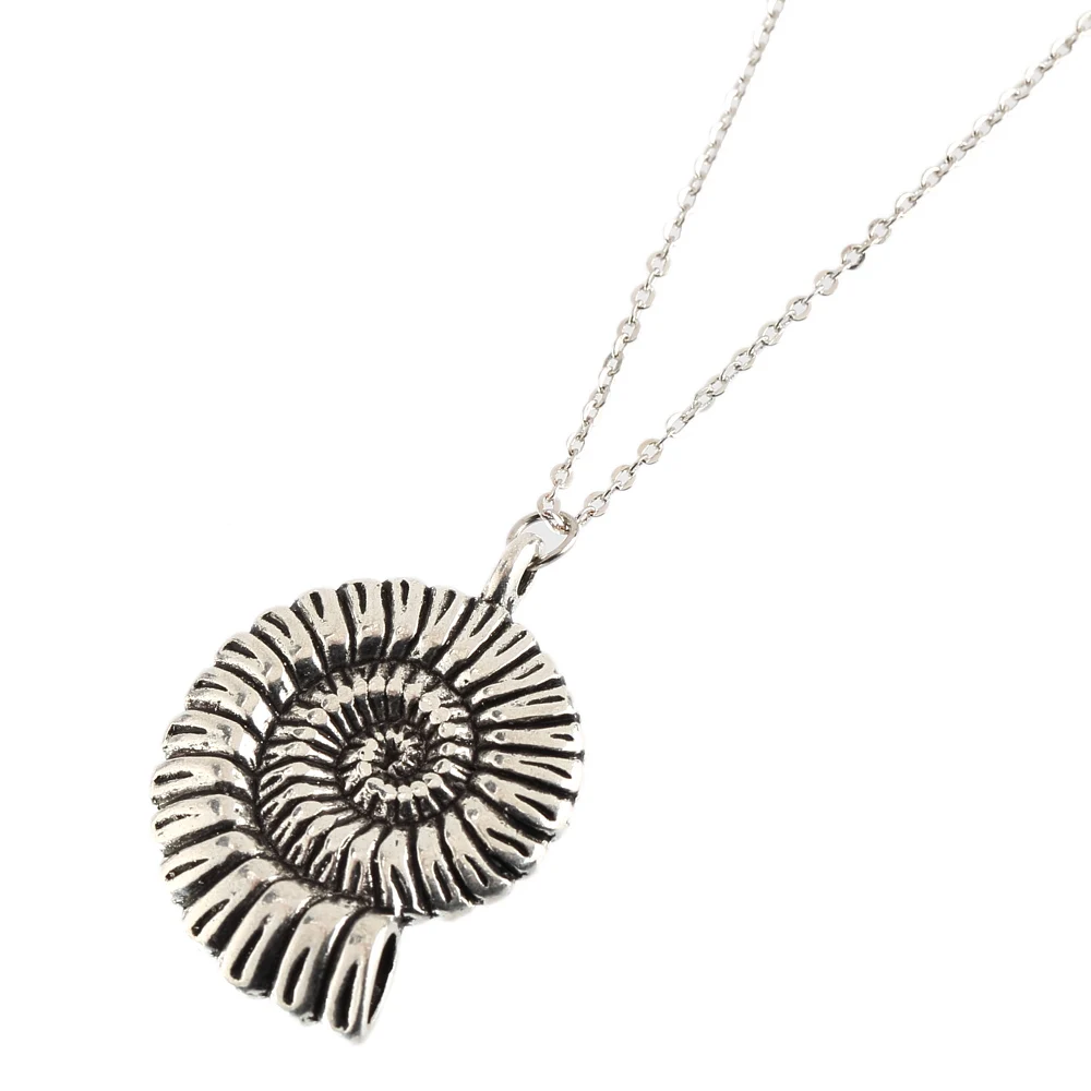 Ожерелье с кулоном в виде улитки под старину серебро 45 см|chain necklace|fashion necklacenecklace