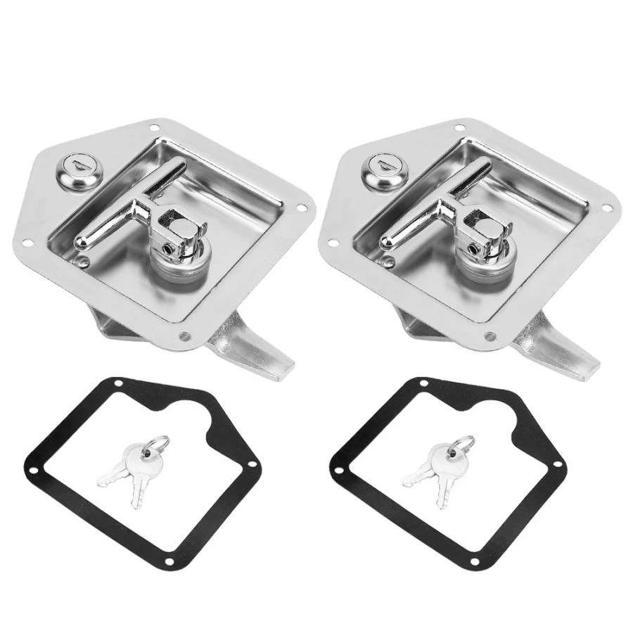TShape Lock Folding TShape Handle Lock Tool Box Keys Kit for Truck