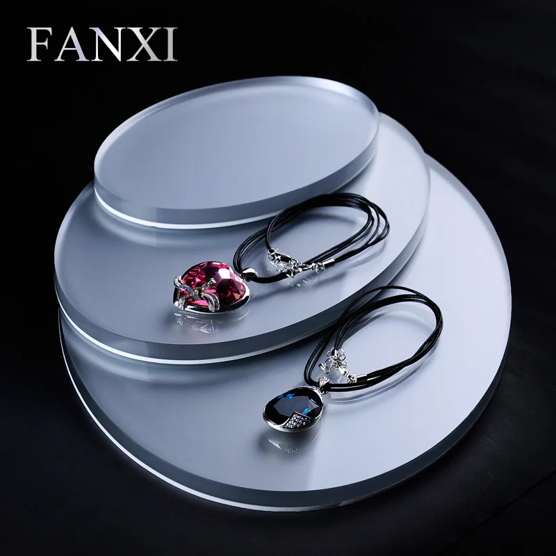 

FANXI free shipping Acrylic Jewelry Display Stand for Ring Earring Necklace Bracelet Exhibitor Holder 3PCS/LOT