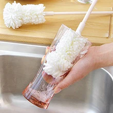 PP Sponge Cup Brush Cleaner White Brush Cleaner For Baby Milk Bottle Easy To Clean Drawing Bottle Glass Cup Brush Kitchen Tools