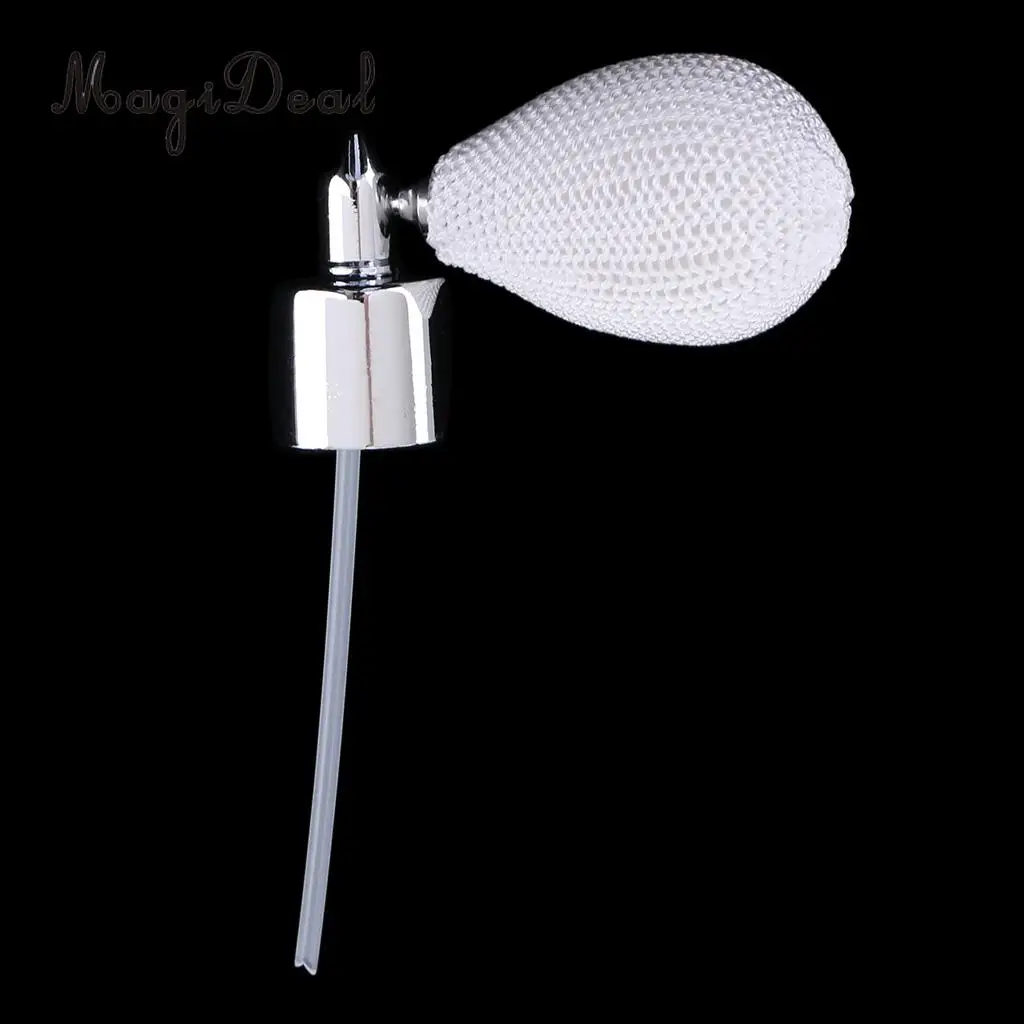 MagiDeal Hot sale Portable travel Vintage Glass Bottles Silver Cap Short Spray Atomizer Pump 18mm high quanlity