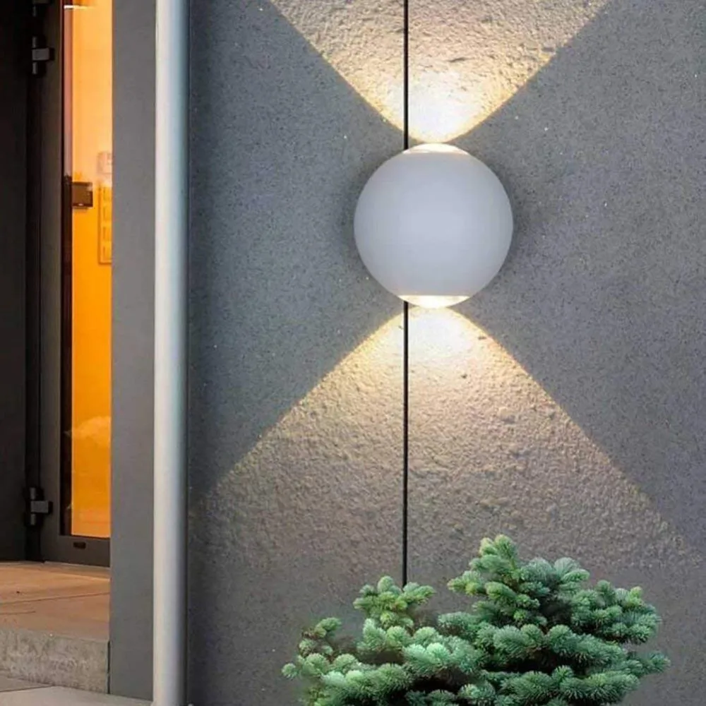 

12W Outdoor Indoor Wall Light,IP65 Waterproof Dustproof Decoration Wall Lamp, Modern Creative Ball Light
