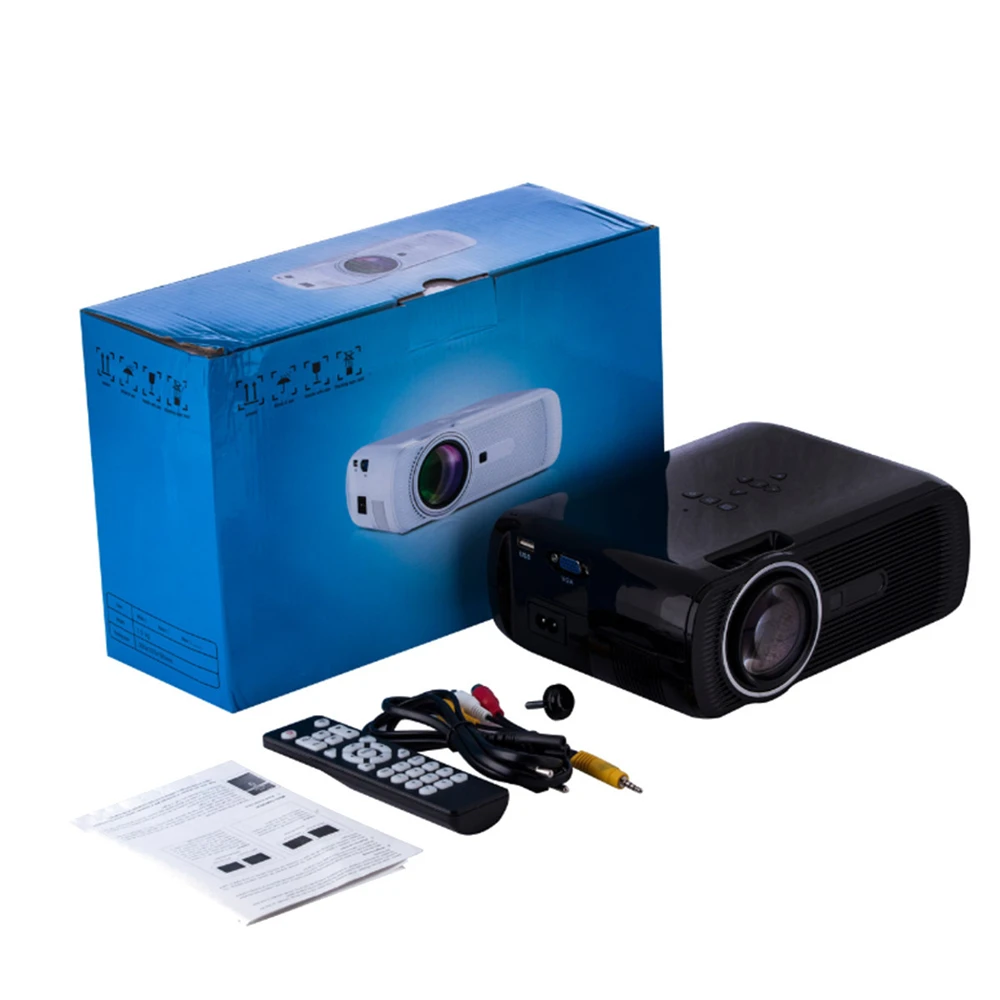 7000LM 1080P Portable LED 3D Projector Multimedia Home Office Theater Cinema USB HD 7000LM 1080P Portable LED 3D Projector Multimedia Home Office Theater Cinema USB HD