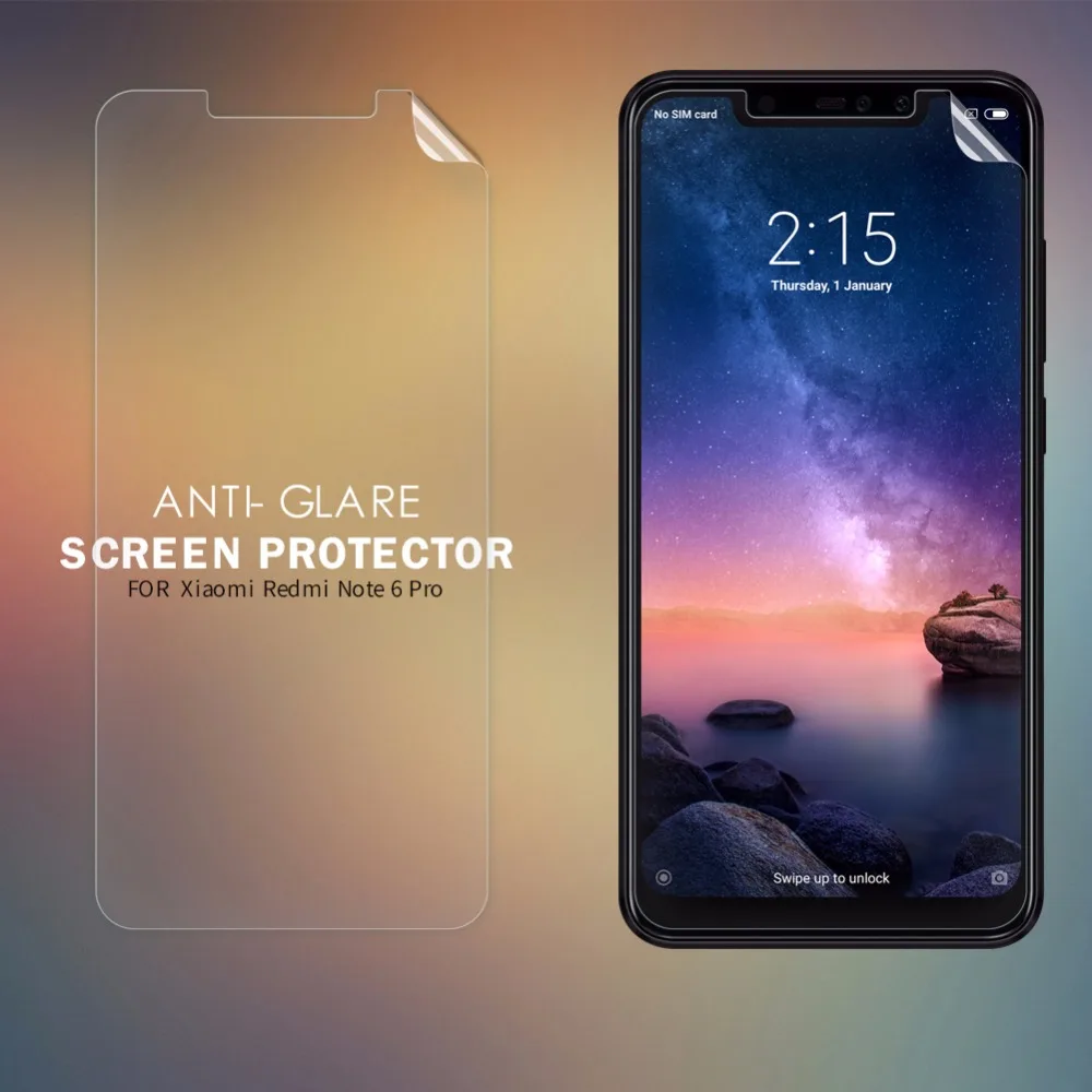 

2 pcs/lot Screen Protector film for xiaomi redmi note 6 pro global version NILLKIN Anti-Glare Matte Screen protective film
