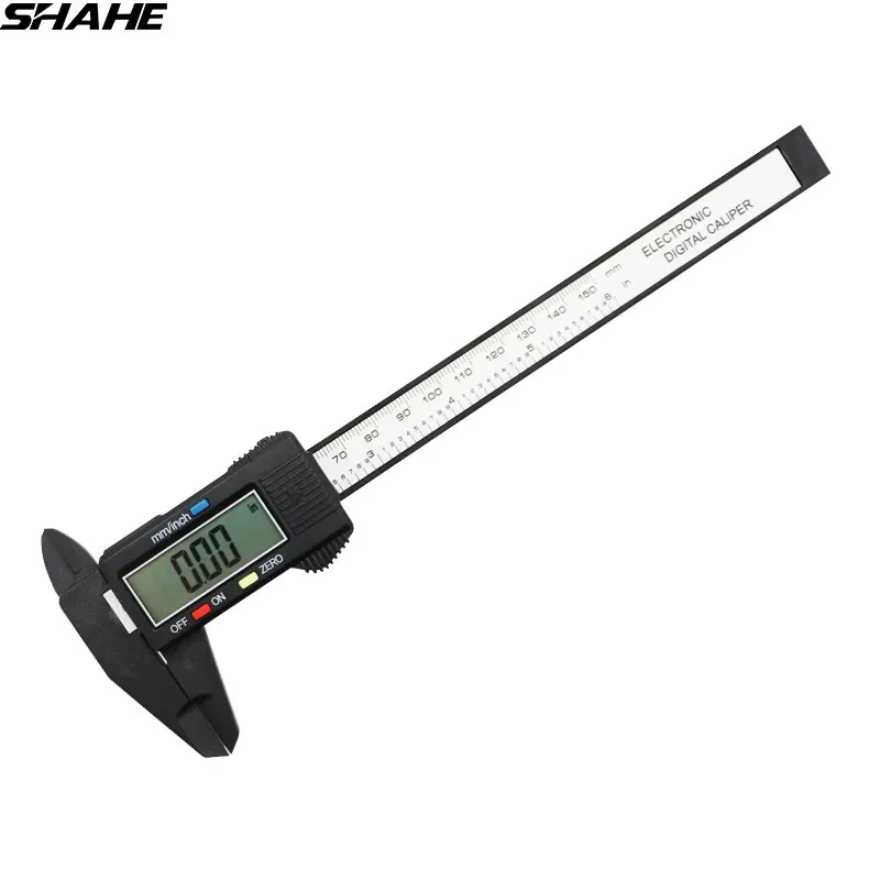 SHAHE 150 mm 6 inch LCD Digital font b Electronic b font Carbon Fiber Composite Vernier