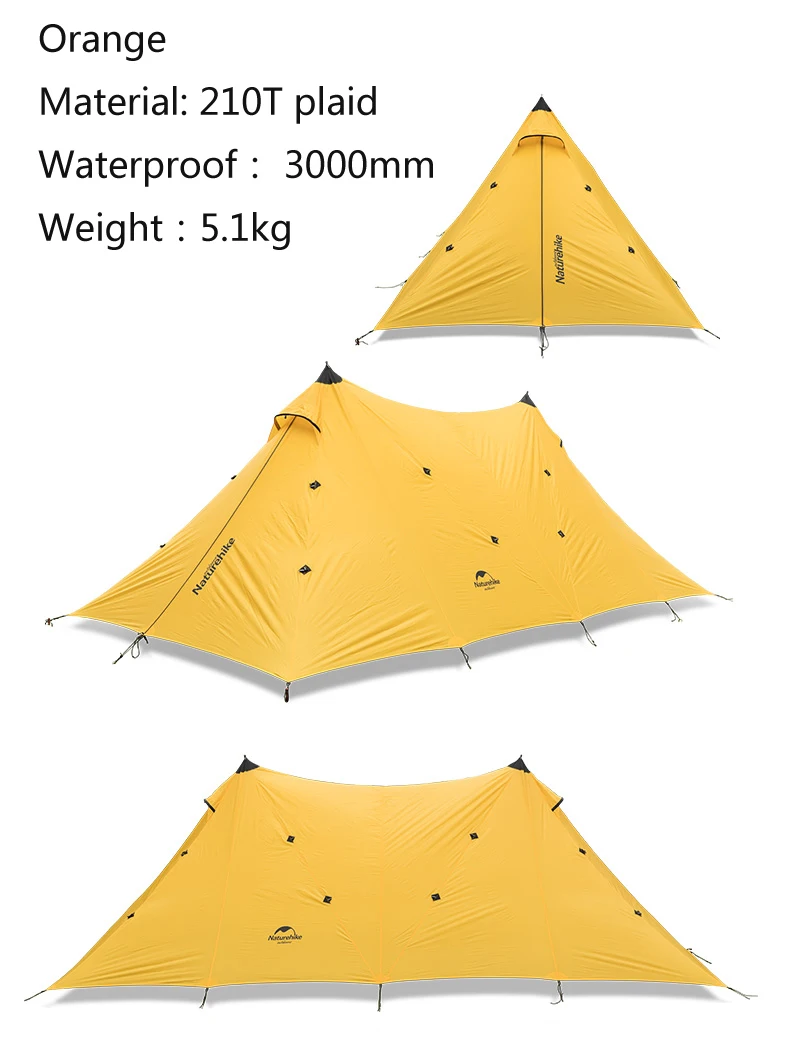 NatureHike открытый 20D силиконовый двойной башня непромокаемый навес башня Открытый Кемпинг 8 человек палатка тент